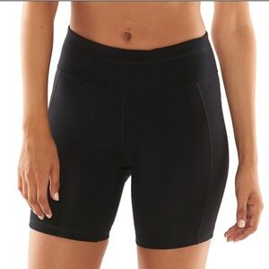 Tek Gear Shapewear Cycling/Bike Quick-Dry Stretch Shorts w/Mesh Sides in Black.